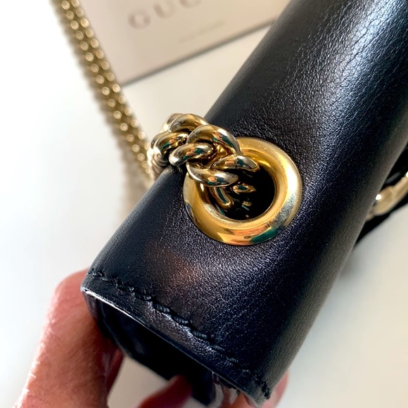 GUCCI Emily Calfskin Horsebit Tassle Chain Small Bag - Picture 17 of 17